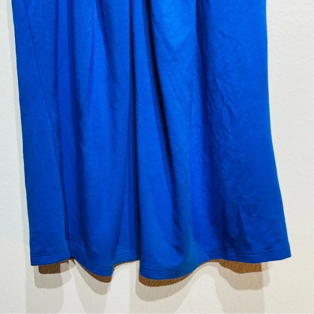 NWT Michael Stars Elegant Blue Sleeveless Top Size S.-Pleated Halter Shirt - Picture 4 of 9